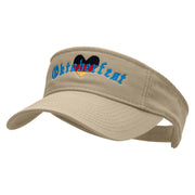 Oktoberfest Heart Embroidered Pro Style Cotton Twill Washed Visor