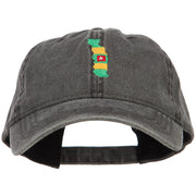 Togo Map Flag Embroidered Washed Cap