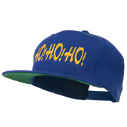 Christmas Letter Ho Ho Ho Embroidered Flat Bill Cap