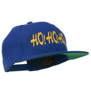 Christmas Letter Ho Ho Ho Embroidered Flat Bill Cap