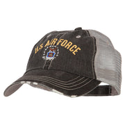 US Air Force Embroidered Low Profile Cotton Mesh Cap