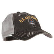 US Air Force Embroidered Low Profile Cotton Mesh Cap