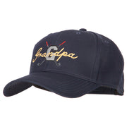 Golf Grandpa Embroidered Solid Cotton Pro Style Cap