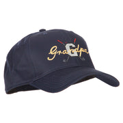 Golf Grandpa Embroidered Solid Cotton Pro Style Cap