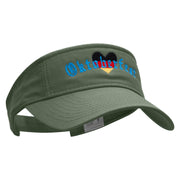 Oktoberfest Heart Embroidered Pro Style Cotton Twill Washed Visor