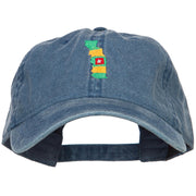 Togo Map Flag Embroidered Washed Cap