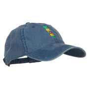 Togo Map Flag Embroidered Washed Cap