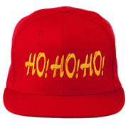 Christmas Letter Ho Ho Ho Embroidered Flat Bill Cap