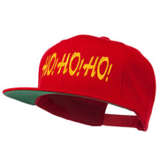 Christmas Letter Ho Ho Ho Embroidered Flat Bill Cap