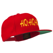 Christmas Letter Ho Ho Ho Embroidered Flat Bill Cap