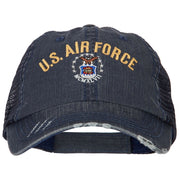 US Air Force Embroidered Low Profile Cotton Mesh Cap