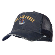 US Air Force Embroidered Low Profile Cotton Mesh Cap