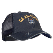 US Air Force Embroidered Low Profile Cotton Mesh Cap