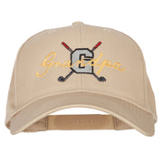 Golf Grandpa Embroidered Solid Cotton Pro Style Cap