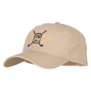 Golf Grandpa Embroidered Solid Cotton Pro Style Cap