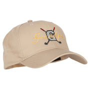 Golf Grandpa Embroidered Solid Cotton Pro Style Cap