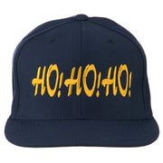 Christmas Letter Ho Ho Ho Embroidered Flat Bill Cap