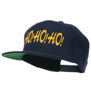 Christmas Letter Ho Ho Ho Embroidered Flat Bill Cap