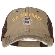 US Air Force Embroidered Low Profile Cotton Mesh Cap