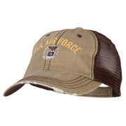 US Air Force Embroidered Low Profile Cotton Mesh Cap