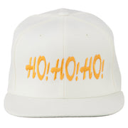 Christmas Letter Ho Ho Ho Embroidered Flat Bill Cap