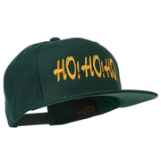 Christmas Letter Ho Ho Ho Embroidered Flat Bill Cap