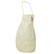 Italian Wine and Cheese Embroidered Solid Chef's Apron - Natural OSFM