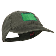 Oregon State Map Embroidered Washed Cotton Cap