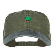 Mini Frog Embroidered Washed Cap