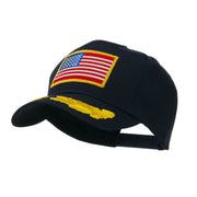 Oak Leaves and American Gold Flag Patch Cap