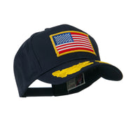 Oak Leaves and American Gold Flag Patch Cap