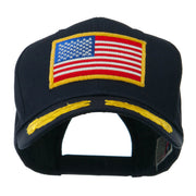 Oak Leaves and American Gold Flag Patch Cap