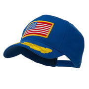 Oak Leaves and American Gold Flag Patch Cap