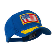 Oak Leaves and American Gold Flag Patch Cap