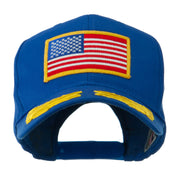 Oak Leaves and American Gold Flag Patch Cap