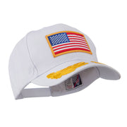 Oak Leaves and American Gold Flag Patch Cap