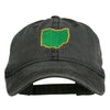 Ohio State Map Embroidered Washed Cotton Cap