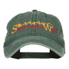 Santa on His Way Embroidered Washed Cap