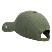 U.S Army Infantry Embroidered Washed Solid Pigment Dyed Cotton Twill Brass Buckle Cap - Olive OSFM