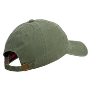 U.S Army Infantry Embroidered Washed Solid Pigment Dyed Cotton Twill Brass Buckle Cap - Olive OSFM