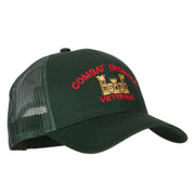 Combat Engineer Veteran Embroidered Solid Cotton Mesh Pro Cap