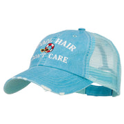 Pool Hair Don't Care Embroidered Cotton Mesh Cap