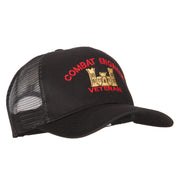 Combat Engineer Veteran Embroidered Solid Cotton Mesh Pro Cap