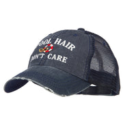 Pool Hair Don't Care Embroidered Cotton Mesh Cap