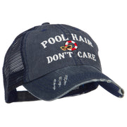 Pool Hair Don't Care Embroidered Cotton Mesh Cap