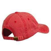 Ohio State Map Embroidered Washed Cotton Cap