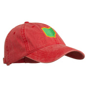 Ohio State Map Embroidered Washed Cotton Cap