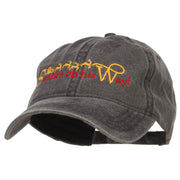 Santa on His Way Embroidered Washed Cap