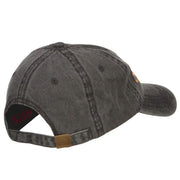 Santa on His Way Embroidered Washed Cap