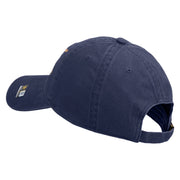 U.S Army Infantry Embroidered Washed Solid Pigment Dyed Cotton Twill Brass Buckle Cap - Navy OSFM